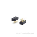 Encabezado femenino de 2.54 mm dual fila recta 8p